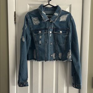 ASHLEY VINTAGE CHARM DENIM JACKET SIZE L